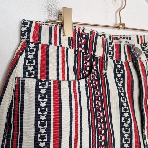RE/DONE x Ford Star Stripe 70s High Rise Bootcut Denim Jeans NEW Size 30 - Picture 7 of 12
